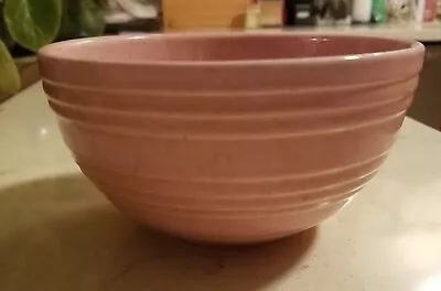 Vintage McCoy Pottery Pink Speckled Ribbed Beehive Mixing Bowl 6 Inch • $18