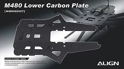 INVENTORY BLOWOUT! Align Multicopter M470 M480 M690 Lower Carbon Plate M480002XX • $29.99