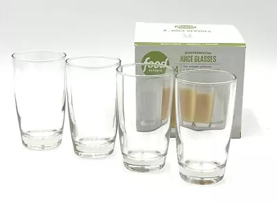 Food Network 4-pc. Quintessential Juice Glasses 8oz. New In Box • $19.95