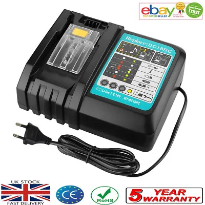 £34.90 • Buy For Makita 14.4-18V Lithium Battery Charger Fast Charging DC18RC For BL1860