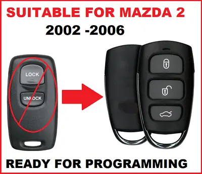 1 X Remote Control Fob Key Less  For Mazda 2  2002 2003 2004 2005 (41803) • $29.95