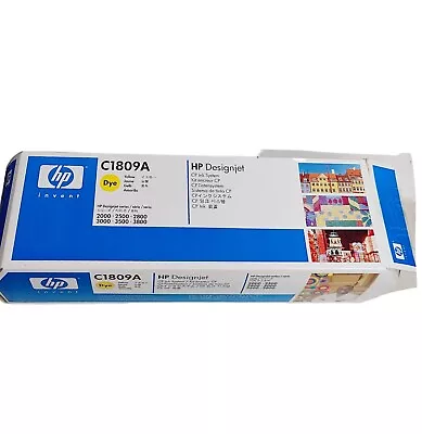 Ink Cartridge HP DesignJet Printer 2000CP 2500CP 3000CP Yellow C1809A Used 74% • $29.95