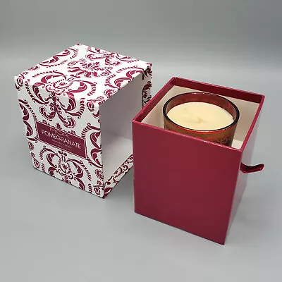 NEW Pomegranate Jar Candle MOR Cosmetics Red Gold Glass 10.6 Oz Boxed Vintage • $24.99