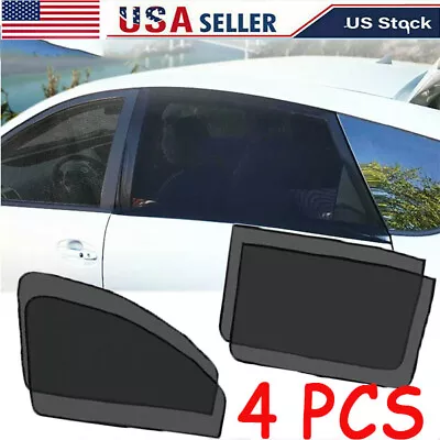 4X Magnetic Car Side Front Rear Window Sun Shade Cover Mesh Shield UV Protection • $7.45