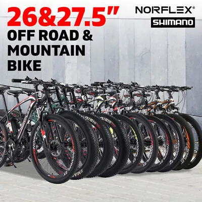 $449 • Buy NORFLEX Mountain Bike Bicycle 26  & 27.5  Heavy Duty Offroad Shimano Disc Brake