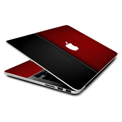 Skin Wrap For MacBook Pro 15 Inch Retina  Black And Red Leather Pattern • $16.98