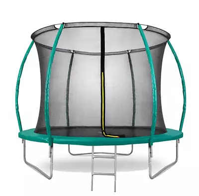 6ft-14ft Pumpkin Large Outdoor Trampoline Set With Stair Frame Safety Enclosure • £119.95