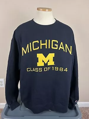 Vtg Rare Champion Michigan Wolverines CLASS OF 1984 Sweatshirt Men’s Size XXL • $16
