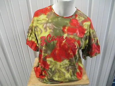 VINTAGE Z-CAVARICCi RED TIE-DYE LARGE SHIRT MADE IN THE USA 80s 90s HOUSE FREEST • $29.99