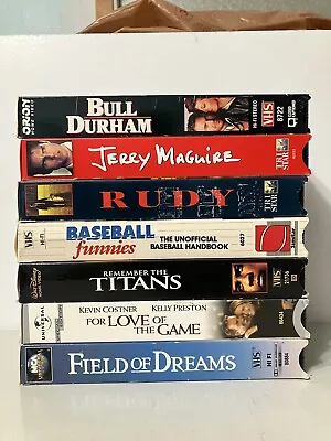 VHS Video Cassette Lot (Sports Movies) - 7 VCR Movies • $22.98