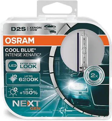 OSRAM D2S COOL BLUE INTENSE XENARC NextGen. +150% 2St 12V+24V 35W • $66.95