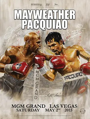$24.95 • Buy MAYWEATHER Vs PACQUIAO Official Onsite Fight Poster By Richard T. Slone