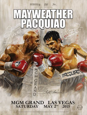 $24.95 • Buy MAYWEATHER Vs PACQUIAO Official Onsite Fight Poster By Richard T. Slone