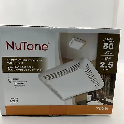 Nutone 50 CFM Bathroom Exhaust Fan With Light  763N New • $49.95