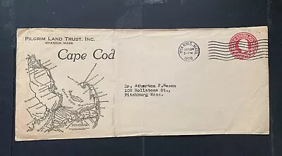 1926 Cape Cod Map Cachet Ad Cover ! Hyannis Ma Pilgrim Land Trust Machine Cancel • $7.99