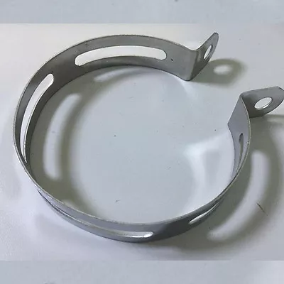 Motorcycle Round Hanger Hanging Exhaust Muffler Pipe Clamp Strap Bracket 10CM • $10.82