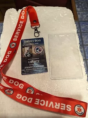 $19.97 • Buy Service Dog/ ESA Card, Two Sides Printed, Hologram On Front, & PRINTED LANYARD