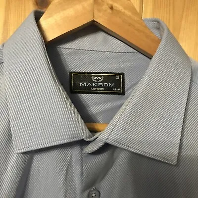 Makrom London Mens Long Sleeve Shirt Collar Uk Size XL Button Up 43 -44  • £10