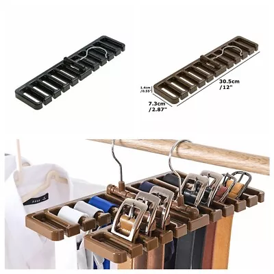 £8.97 • Buy 2Pcs Tie Belt Closet Wardrobe Rack Storage Hanger Holder Shelf Scarf Organizer
