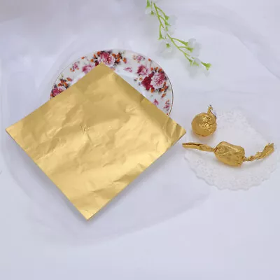  100 Pcs Gift Packaging Paper Foil Candy Wrappers Aluminum Fine Check • £6.29