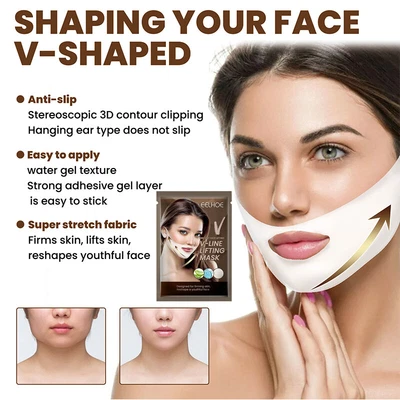 $2.44 • Buy V Line Mask Double Chin Reducer Chin Up Patch V-Shaped Slimming Face Lift Tape