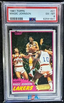 1981 Topps Magic Johnson #21 PSA 6 • $28.99