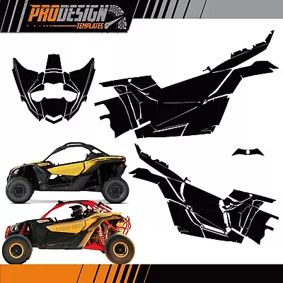 UTV SBS BRP CAN-AM MAVERICK X3 DS RC RS 2017 To 2023 Kit Template Stencil Vector • $17.99