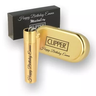 2x Personalised Engraved Metal Clipper Lighter With 2 Diffrenet Engravings • £15.99