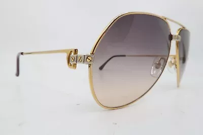 $25.61 • Buy Vintage Gold Plated Cartier Paris Eyeglasses Frames Vendome Santos 59-14 140