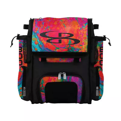 Boombah Kids Superpack Mini Softball/Baseball Backpack - Youth Bat Bag - Lava 3 • $129.95