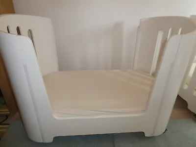 Bloom Luxo Coconut White Cot Bed In Very Good Condition &bloom Spring Mattress  • £300