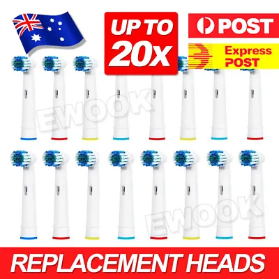 $12.95 • Buy 20pcs Electric Toothbrush Replacement Heads For Oral B Braun Models Series AU