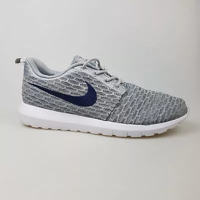 Men's NIKE 'Flyknit Roshe Run' Sz 7 US Runners Shoes Grey | 3+ Extra 10% Off • $48.99