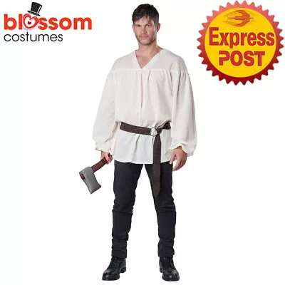 CA2933 Mens Renaissance Peasant Shirt Top Oktoberfest Medieval Pirate Costume • $36.27