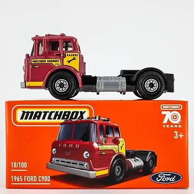 2023 Matchbox Power Grabs #18 '65 Ford C900 BURGUNDY RED | MATCHBOX GARAGE | FSB • $3.49