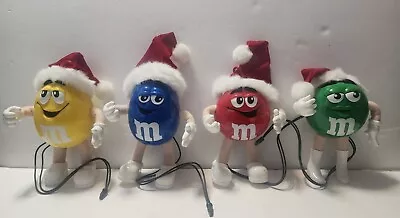 4 M&M's Telco Animated Motionette Cheistmas Ornaments Blue Yellow Red & Green • $50.99