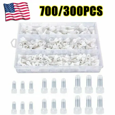 700PCS Closed End Crimp Cap Copper Core Nylon Wire Connectors Terminals 22-10AWG • $21.75