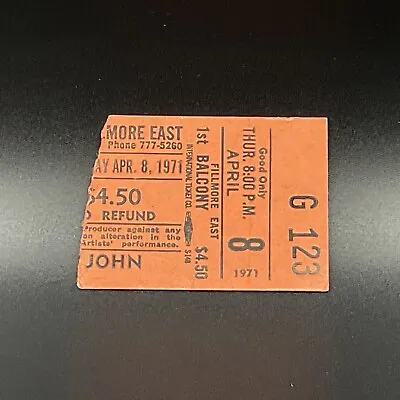 Elton John @ The Filmore East  🎹 April 8 1971  Ticket Stub • $59.99