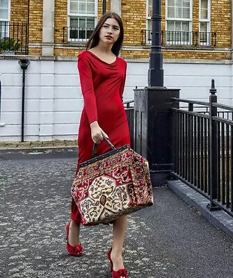 LARGE VICTORIAN-STYLE MARY POPPINS CARPET BAG. NEW From LONDON. FREE DELIVERY • $383.90