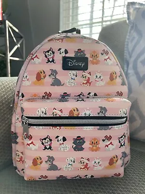 Disney Loungefly Cats Dogs Mini Backpack Pets Pink Multi Retired NWT 077 • £64.24