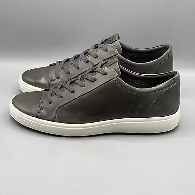 Ecco Soft 7 City Men's 10 Gray Leather Shoes Sneaker Crossover Hybrid Smart • $47.85