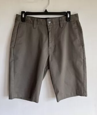 Volcom Chino Stretch Shorts Mens 29 Army Green Pockets Belted  • $16