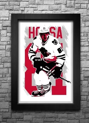 MARIAN HOSSA Art Print/poster CHICAGO BLACKHAWKS FREE S&H! JERSEY • $11.99