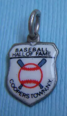 Vintage Cooperstown Baseball Hall Of Fame New York Shield Charm • $24.99