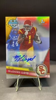 Marshawn Lloyd 2023 Bowman University Chrome Refractor Auto 017/499 USC • $10.99