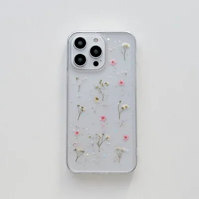 $6.15 • Buy For IPhone 14 13 12 11 Pro Max Mini XS XR 8 7 Shockproof Flower Clear Case Cover