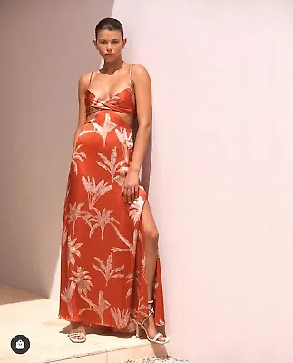 $379.99 • Buy RRP$900 Scanlan Theodore Size AU12 (US8) Silk Palm Print Dress