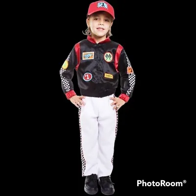 New Boys Racing Car Driver Costume Size Large  • $29.88