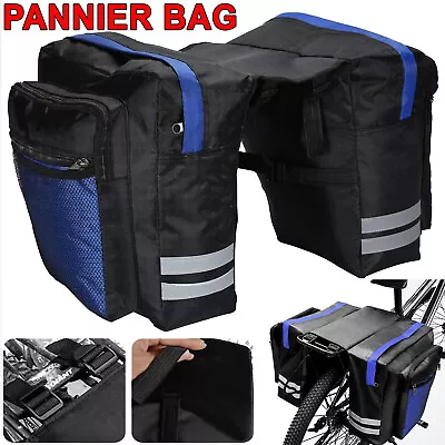 Waterproof Bike Bicycle Rear Rack Pannier Bags Back Seat Saddle Bags Carrier Bag • $22.99