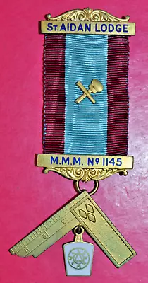 St Aidan Mark Lodge No 1145 Master's Masonic Jewel MMM WM • £40